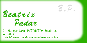 beatrix padar business card